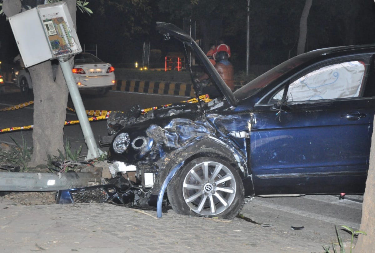 ponty chadha nephew bentley hits auto foreigner lady dies see brutal accident in photos