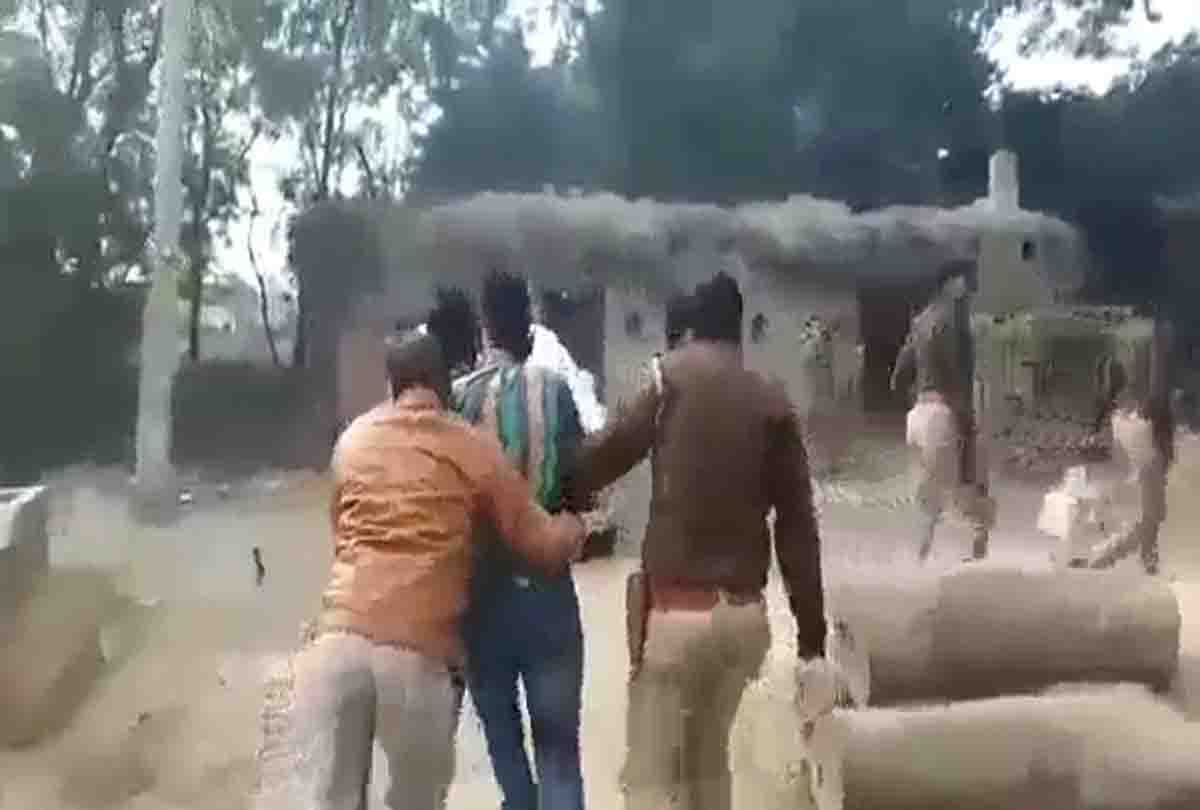 up police dragged army soldier in kanpur dehat