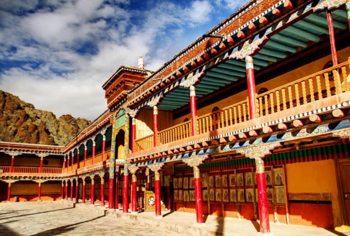 buddhist moanstery in leh laddakh india