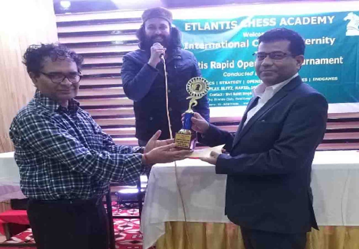 dinesh sharma winner in  Atlantis Chess Contest Title