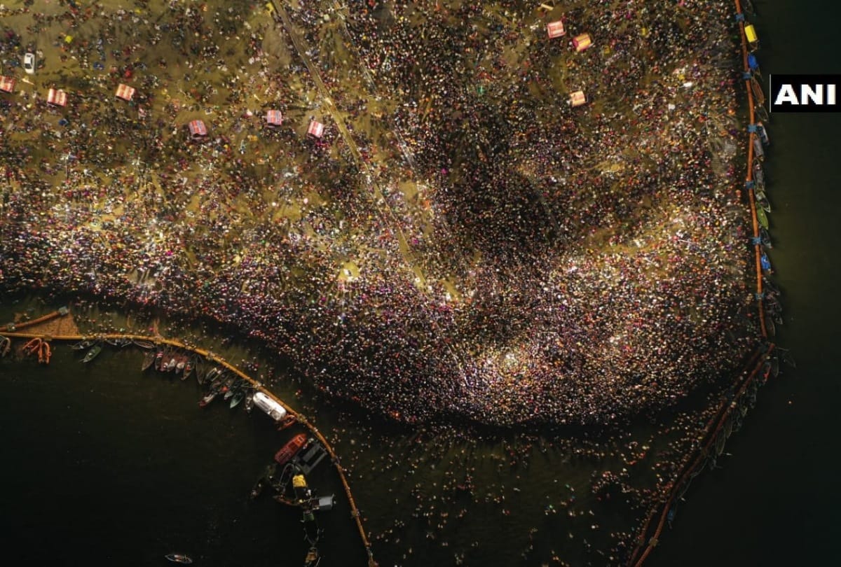 kumbh 2019: 1.25 crore devotees take holi dip in sangam on maghi purnima snan
