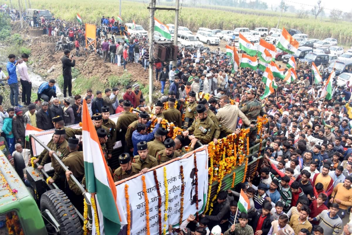 # Pulwama encounter, Martyred Ajay funeral completed where he played with friends in Meerut