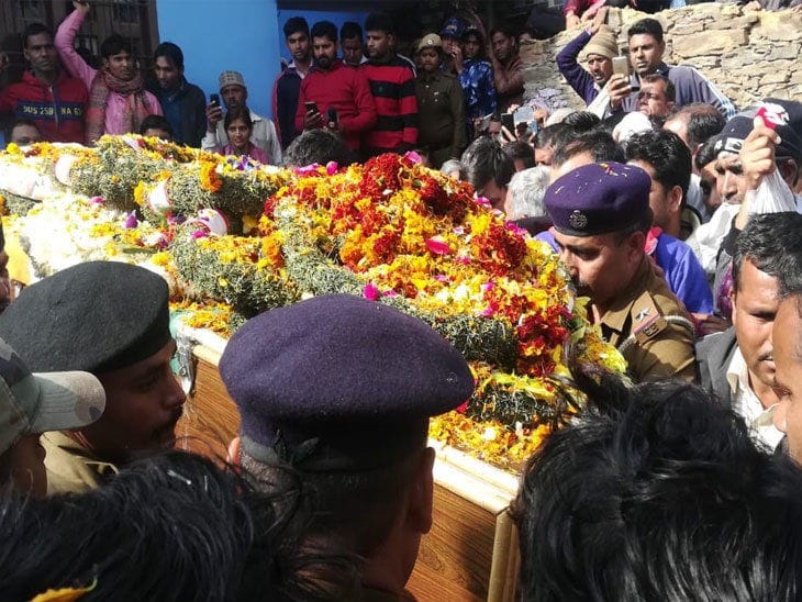 Pulwama Terror Attack, Pulwama Encounter, Shaheed Hari Singh Funeral in Rewari og Haryana