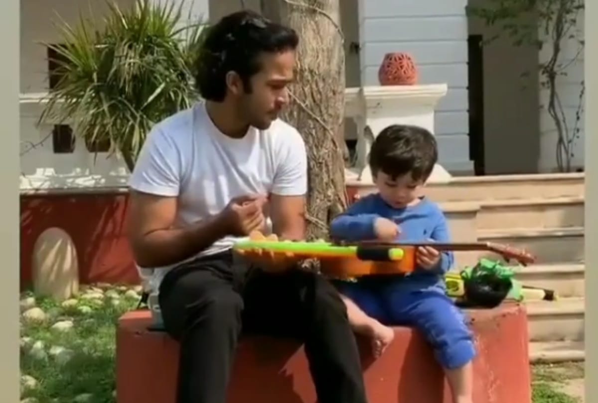taimur ali khan honing ukulele skills at pataudi palace cutest video is breaking internet