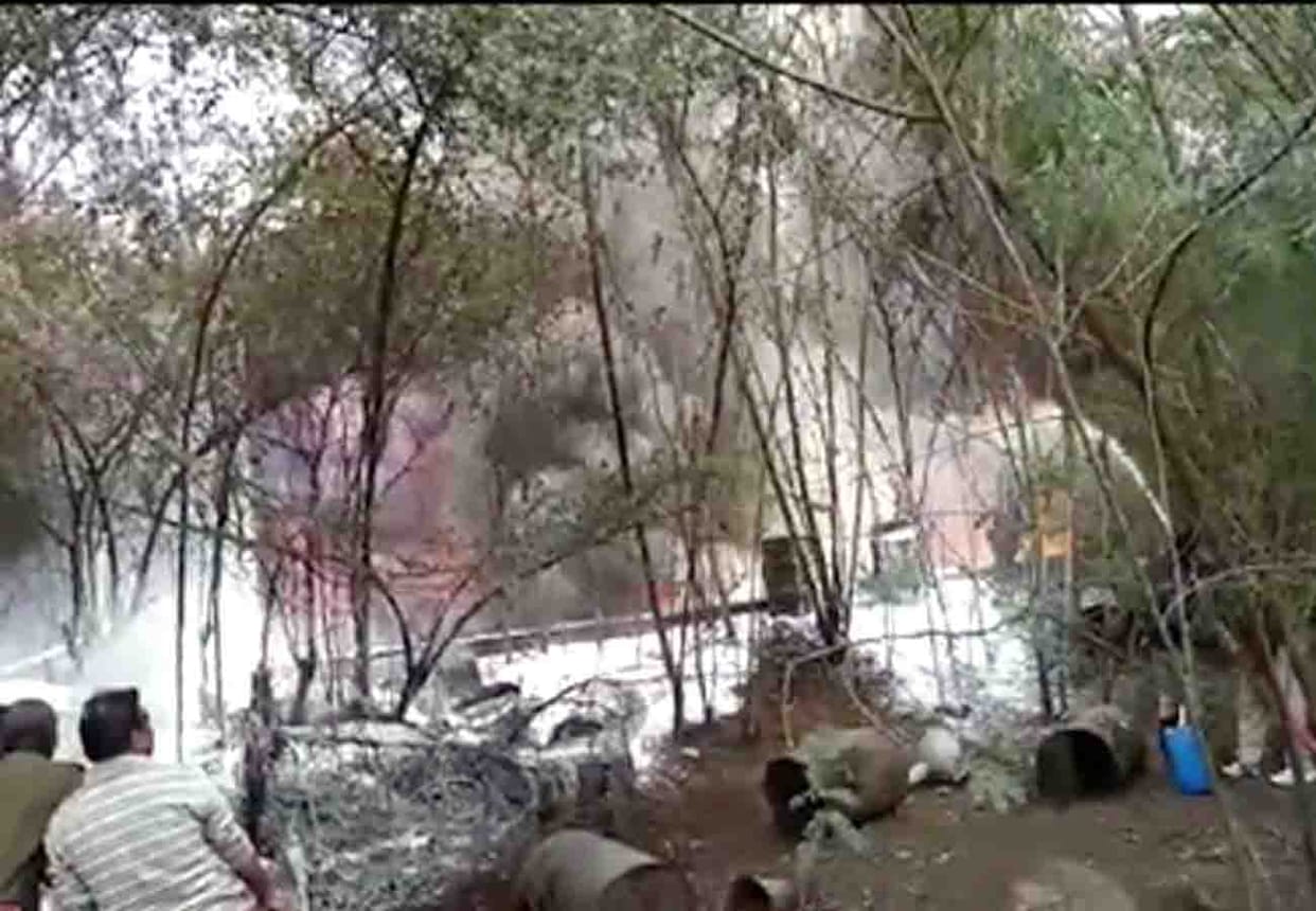 Fire in Oil Tank of Ordinance Factory