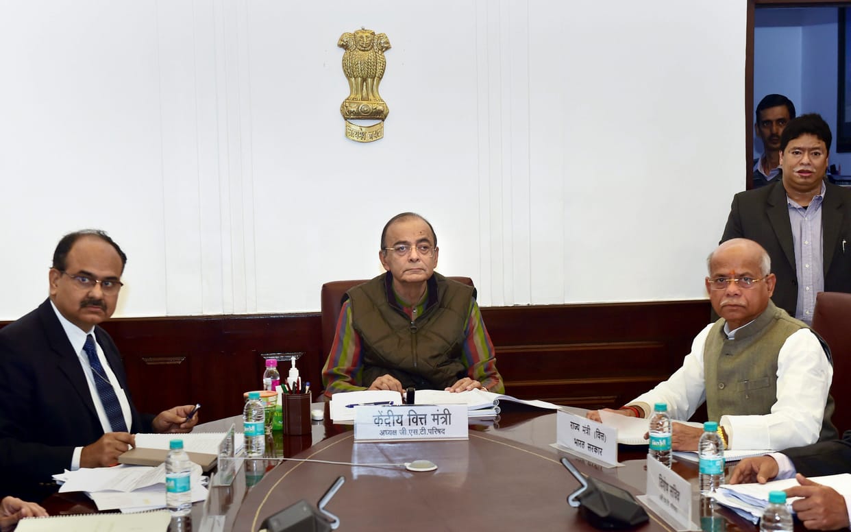 Finance Minister Arun Jaitley chairs the 33rd GST council meeting