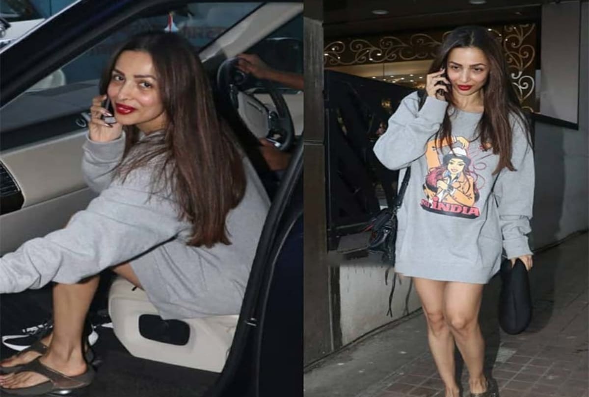 Malaika Arora worn Sridevi picture tshirt dress