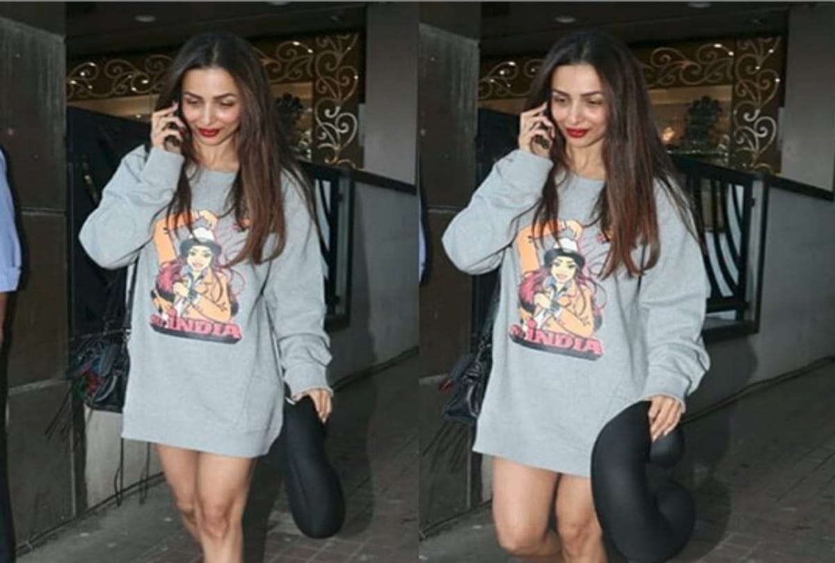 Malaika Arora worn Sridevi picture tshirt dress