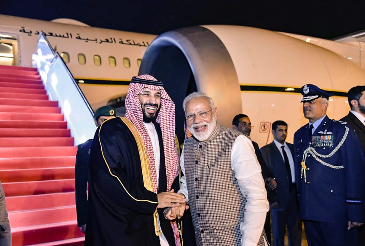 see photos when pm modi hugs Saudi Arabia Crown Prince Mohammed bin Salman congress raise question