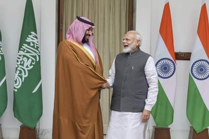 प्रधानमंत्री नरेंद्र मोदी और क्राउन प्रिंस मोहम्मद बिन सलमान