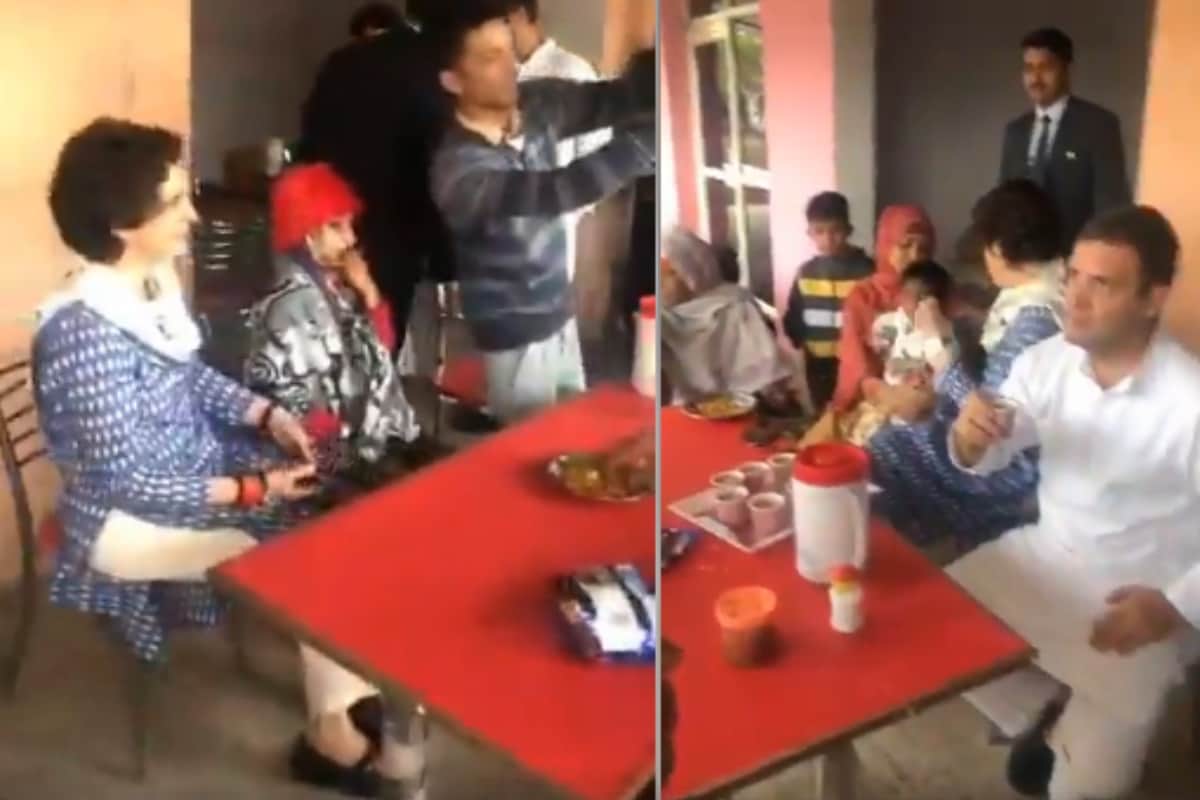 Rahul-Priyanka gandhi had a Tea on the dhaba in shamli UP Tribute to the martyrs of Pulwama