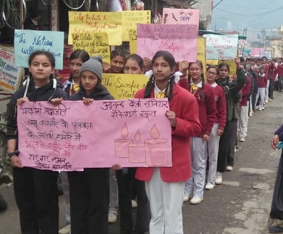 School children in Someshwar performed silence rally
