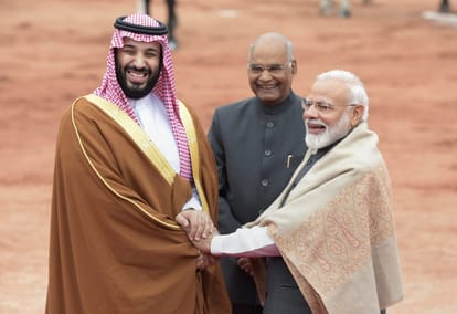 सऊदी प्रिंस सलमान, पीएम मोदी, राष्ट्रपति रामनाथ कोविंद