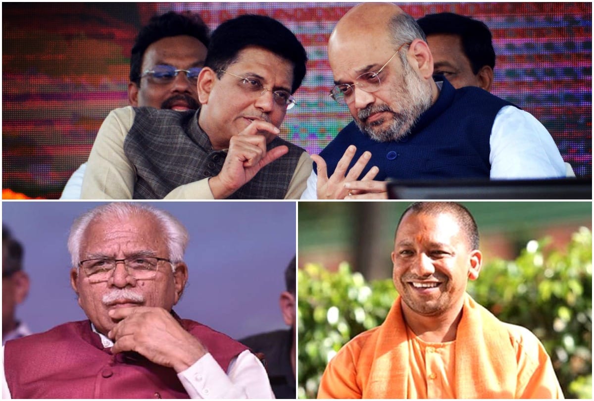 Lok sabha elections 2019: BJP Amit Shah meeting with piyush goyal, yogi aditynath, Haryana CM