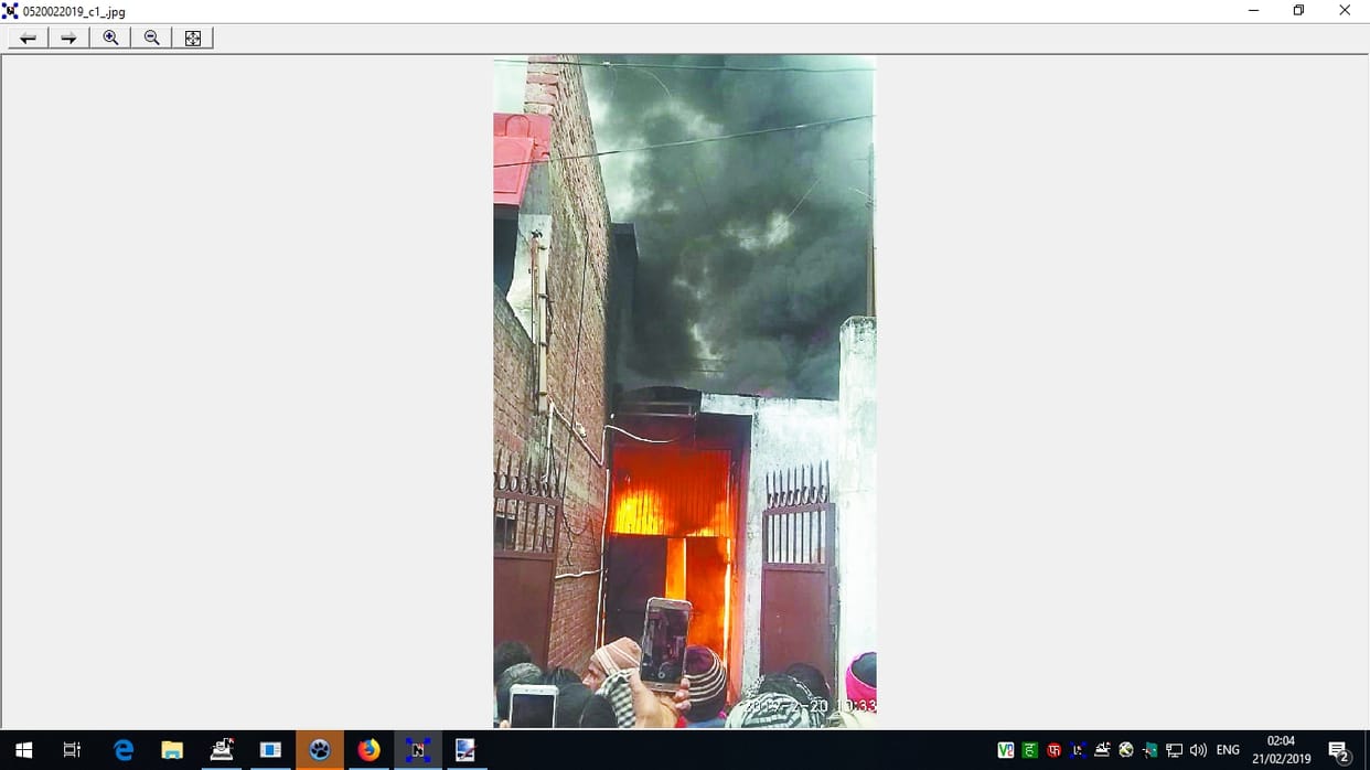 Explosion in a plastic factory's warehouse, a fierce fire