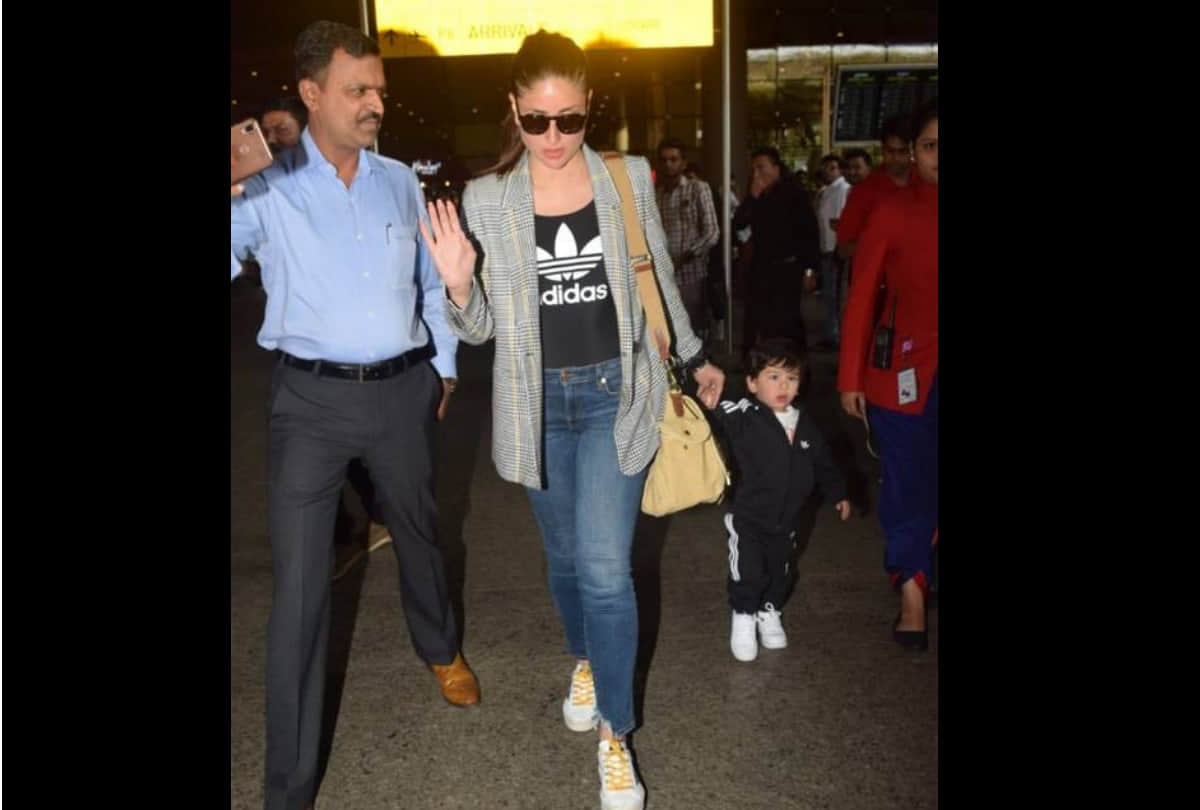 kareena kapoor khan got angry on fan when he was tried to take selfie with taimur ali khan