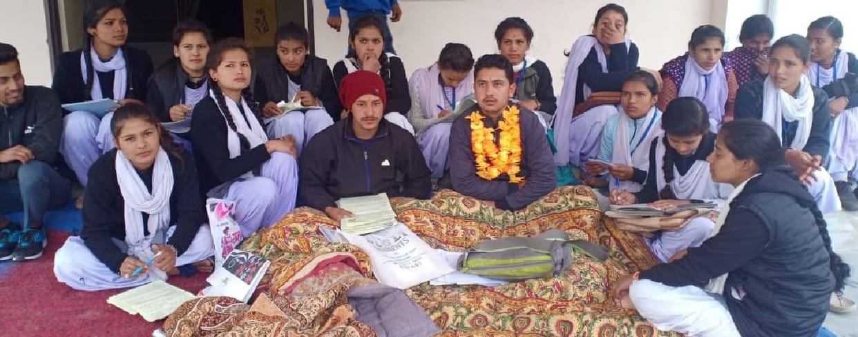 Students protested for the demand of college campus