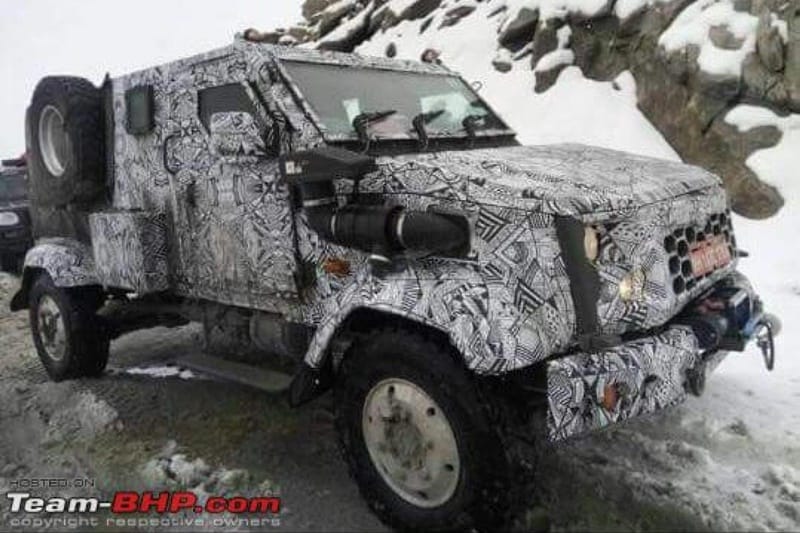Indian army Hummer Tata merlin LSV defence vehicle spotted on Indian Roads