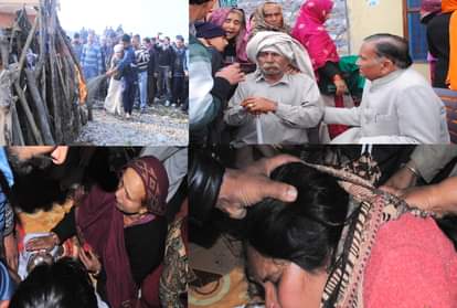 kinnaur avalanche: bids adieu to martyr Constable Rakesh Kumar in bilaspur himachal