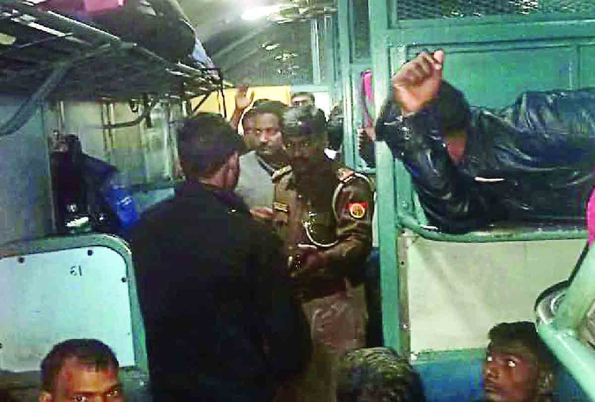 after blast in kalindi express railway police on high alert