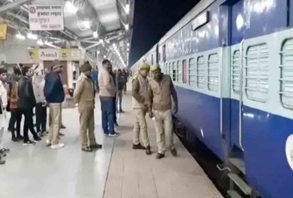 after blast in kalindi express railway police on high alert