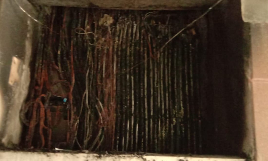 Fire in apartment due to short circuit in varanasi