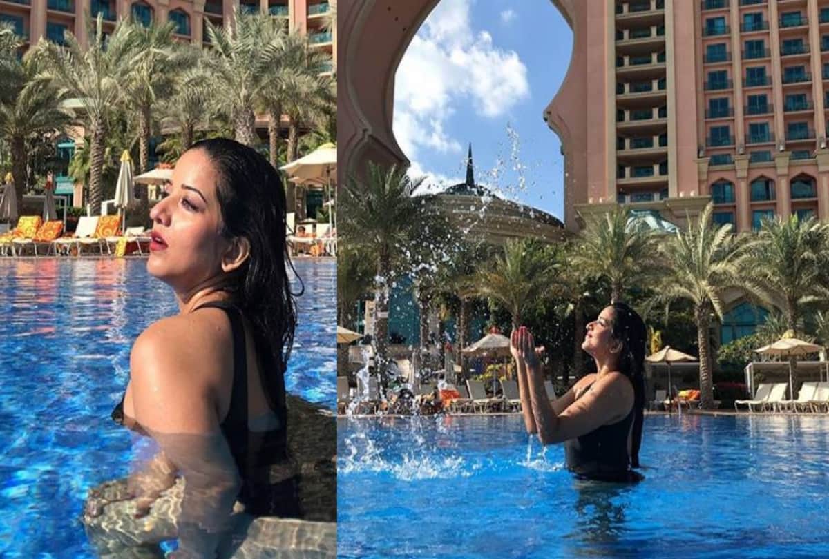 'Big Boss' ex Contestant Looks Happy in the Swimming Pool, photo viral