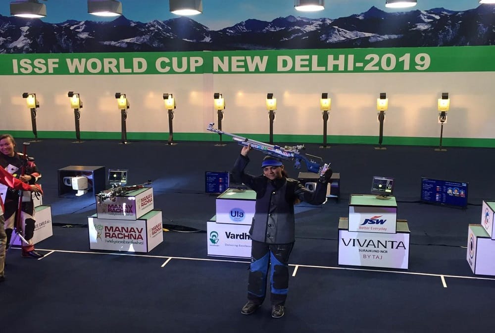 issf Shooting World Cup: Apurvi Chandela wins gold in Womens 10m Air Rifle with world record score