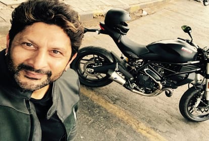 arshad warsi is a fond of super cars and super bikes, here is the glimps of warsi with bike