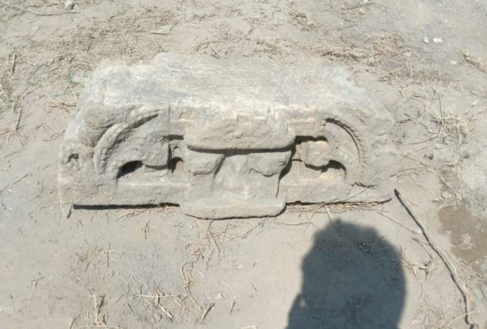 Rare and Antique sculptures found during excavation near river in bajpur