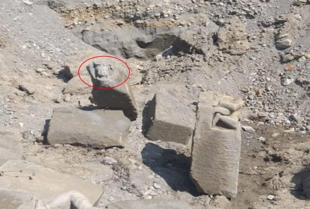Rare and Antique sculptures found during excavation near river in bajpur