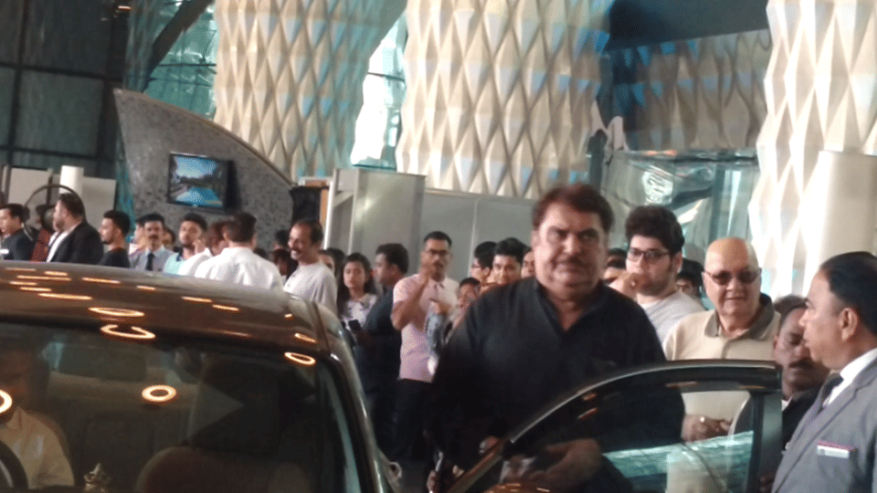 Madhuri Dixit Himesh Tabbu arrive at Rajkumar Barjatya prayer meet in mumbai 