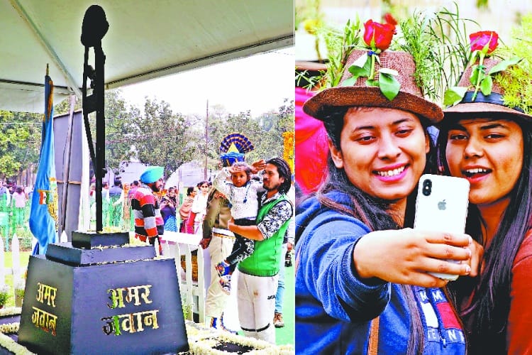 Tribute to Pulawama Terror Attack Martyres in 47th Rose Festival of Chandigarh