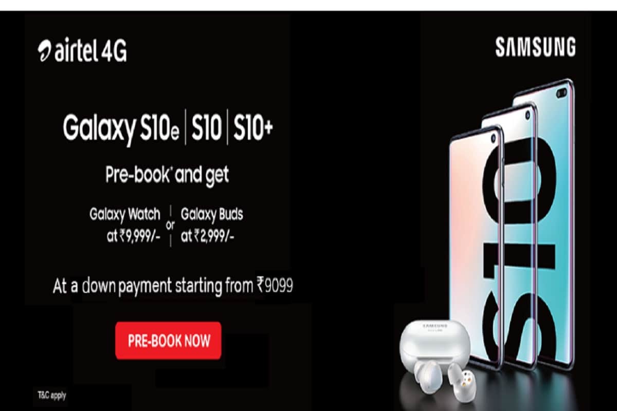Samsung Galaxy S10, Galaxy S10 Plus Listed on Airtel Online Store With Down Payment of Rs 9,099