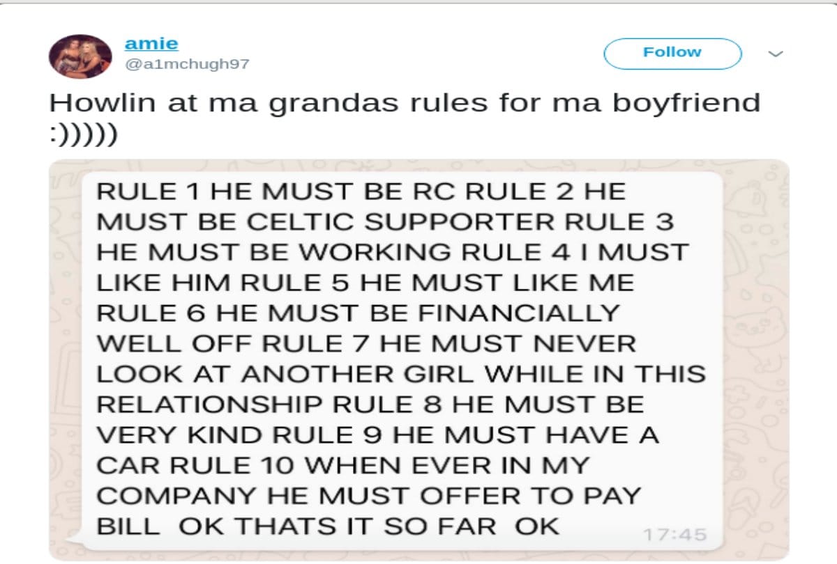 whatsapp message viral of grandfather for boyfriend