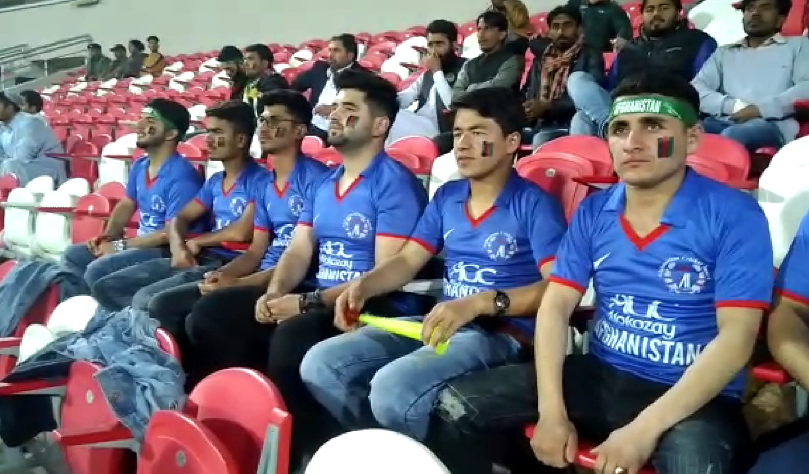 ire vs afg t20 in dehradun Afghanistan fans make painting for india pakistan peace