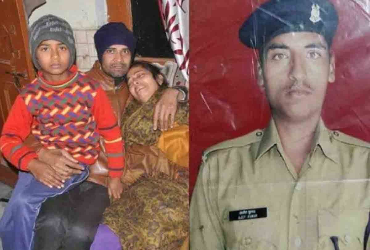 ex cm akhilesh yadav meet pulwama attack martyr Ajit Azad