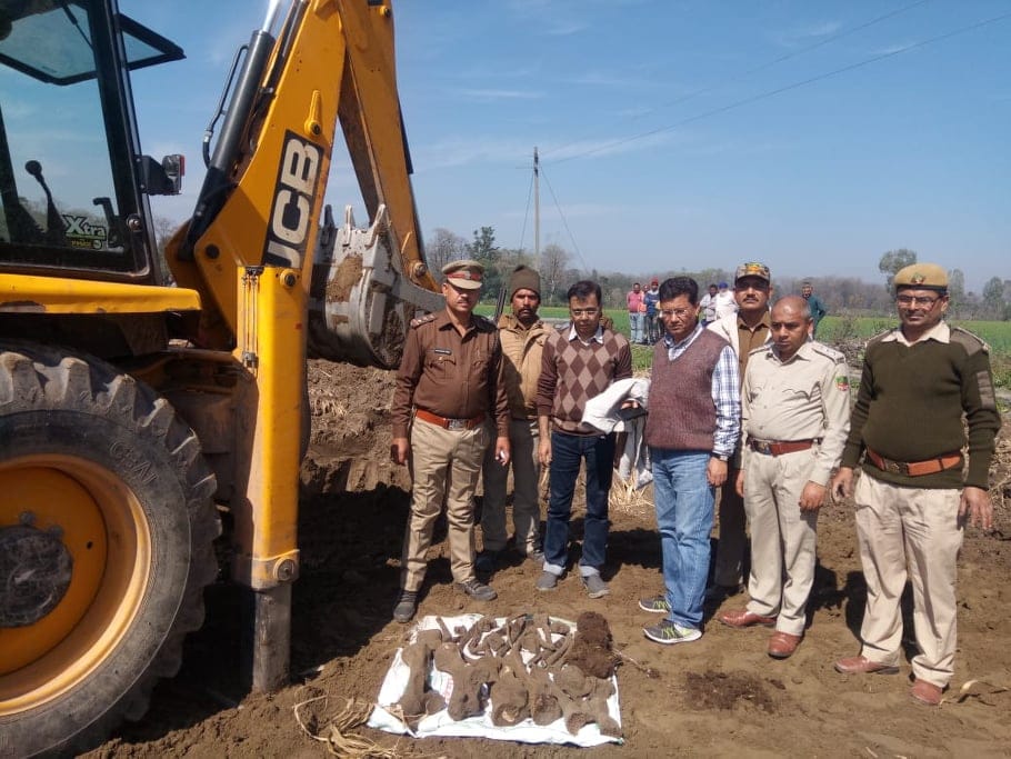 Elephant bones found in Excavation of farmer field after five years in nainital