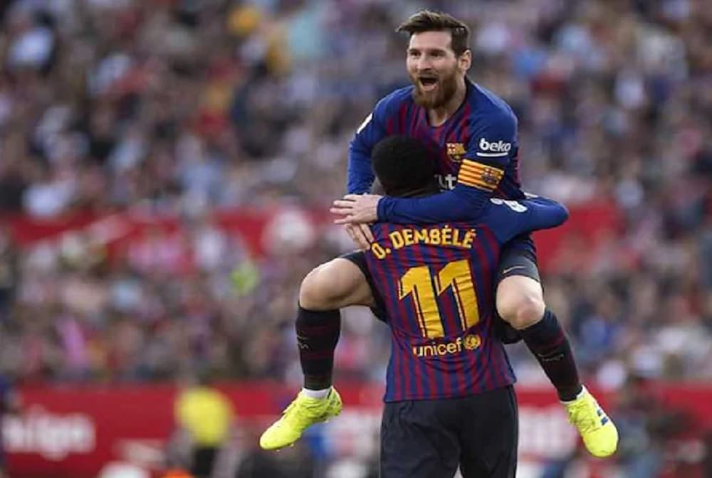 messi hattrick helps barcelona win over real beltis in la liga