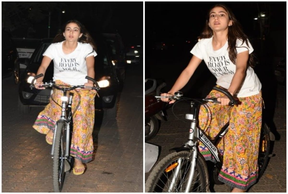 Pics of Sara Ali Khan Cycling viral on social media