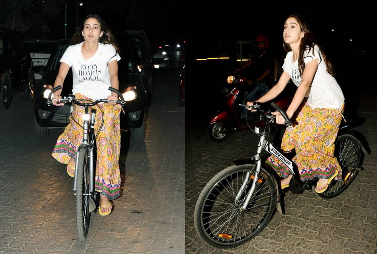 sara ali khan get colourful makeover at  special screening of sonchiriya