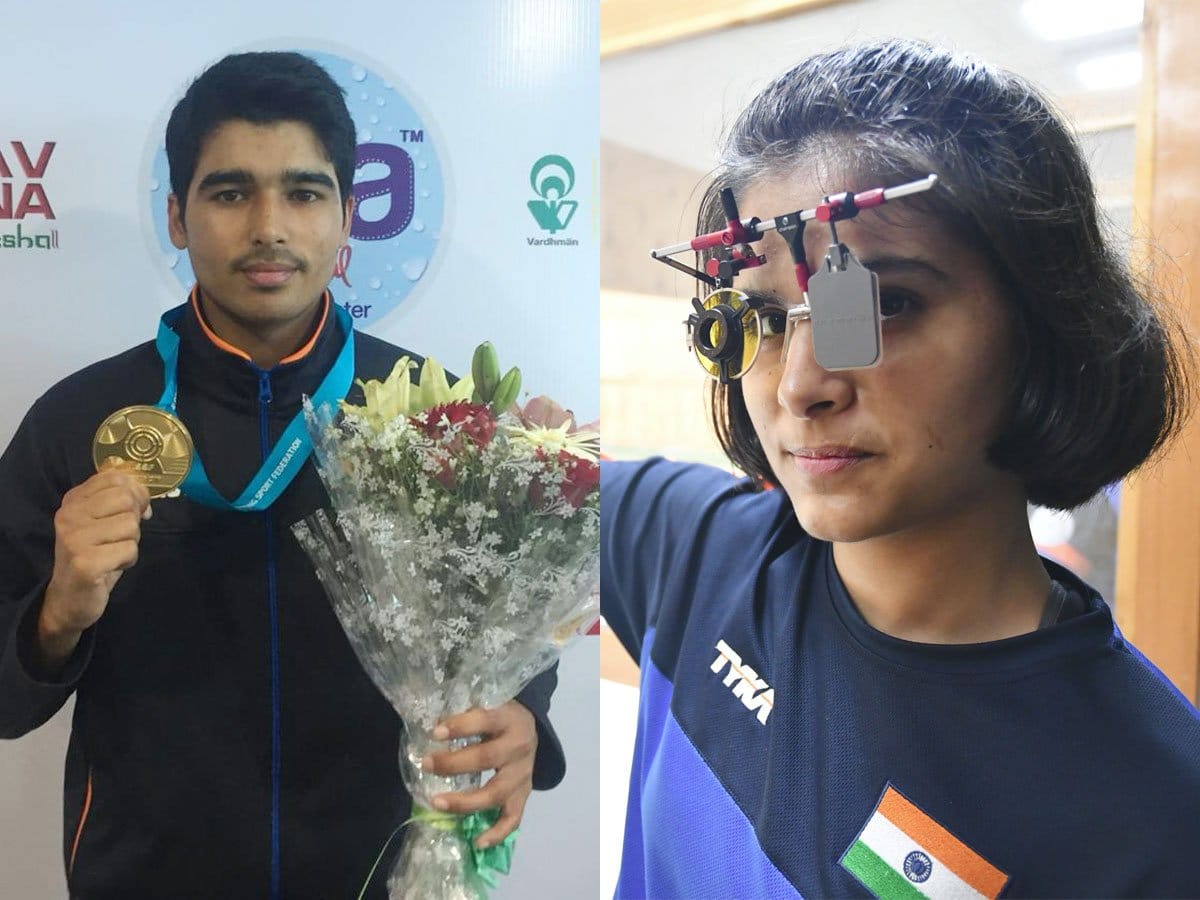 issf world cup manu bhaker and saurabh chaudhary pair wins gold