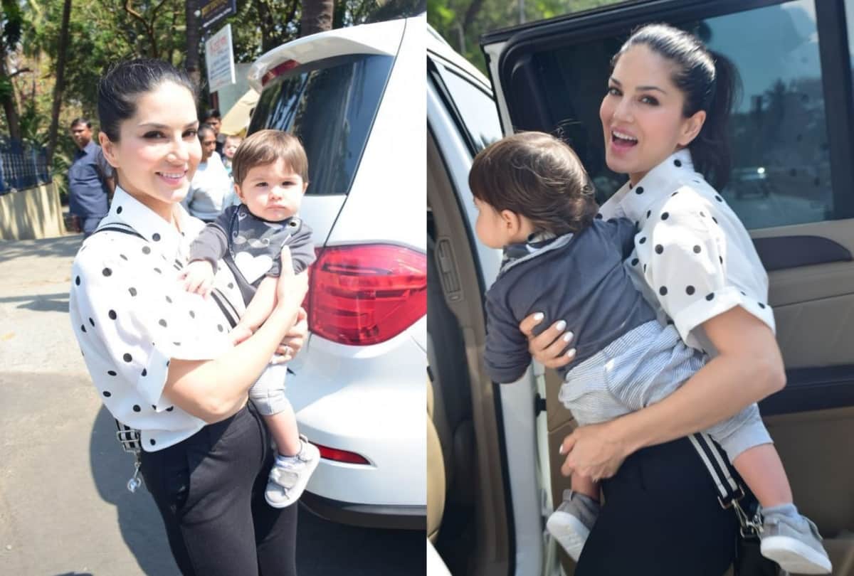 Adorable pictures of sunny leone with her kids