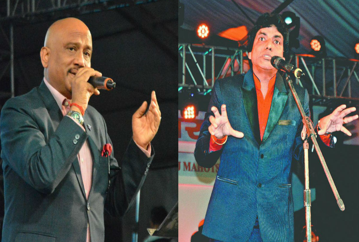 comedians sunil pal raju srivastava laughter night taj mahotsav agra