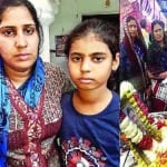 शहीद प्रदीप की पत्नी नीरज बेटी के साथ