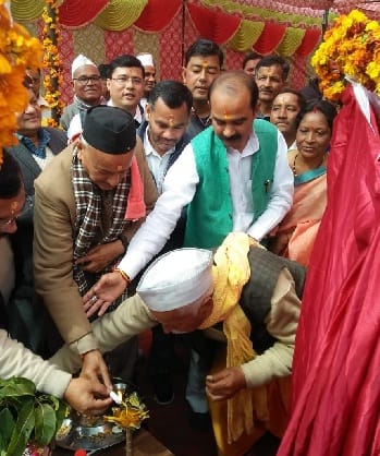 MP Kaushari undertook the foundation stone of Ujwala Bhawan