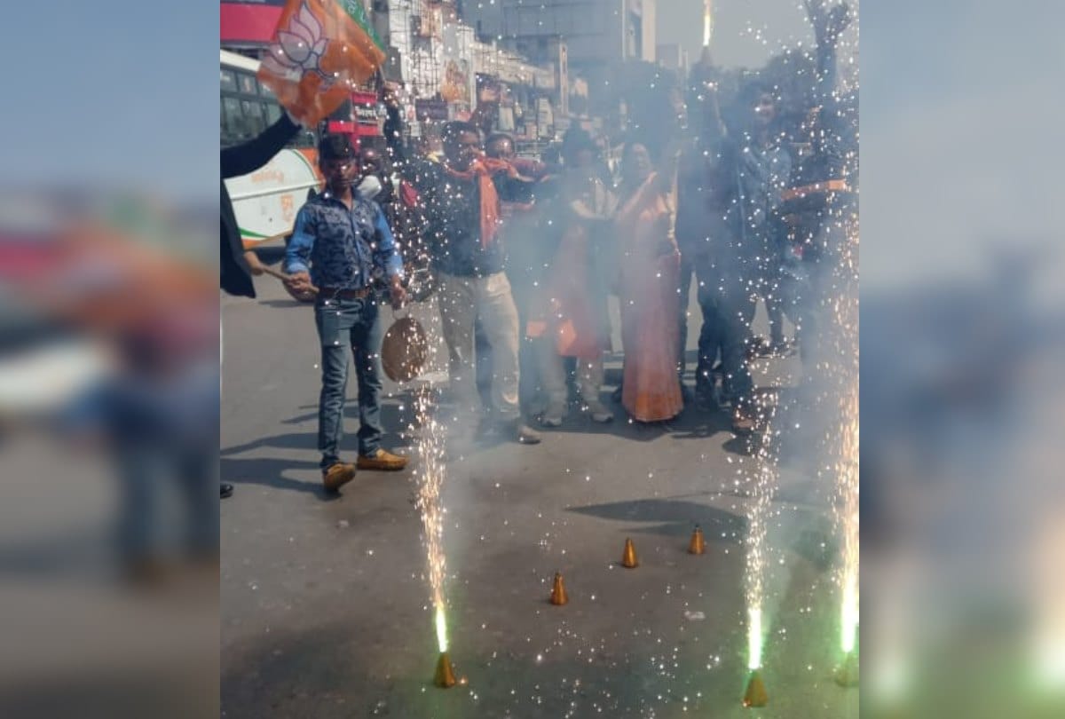 indian air force strikes back for pulwama terror attack, bjp MP and party workers celebrates