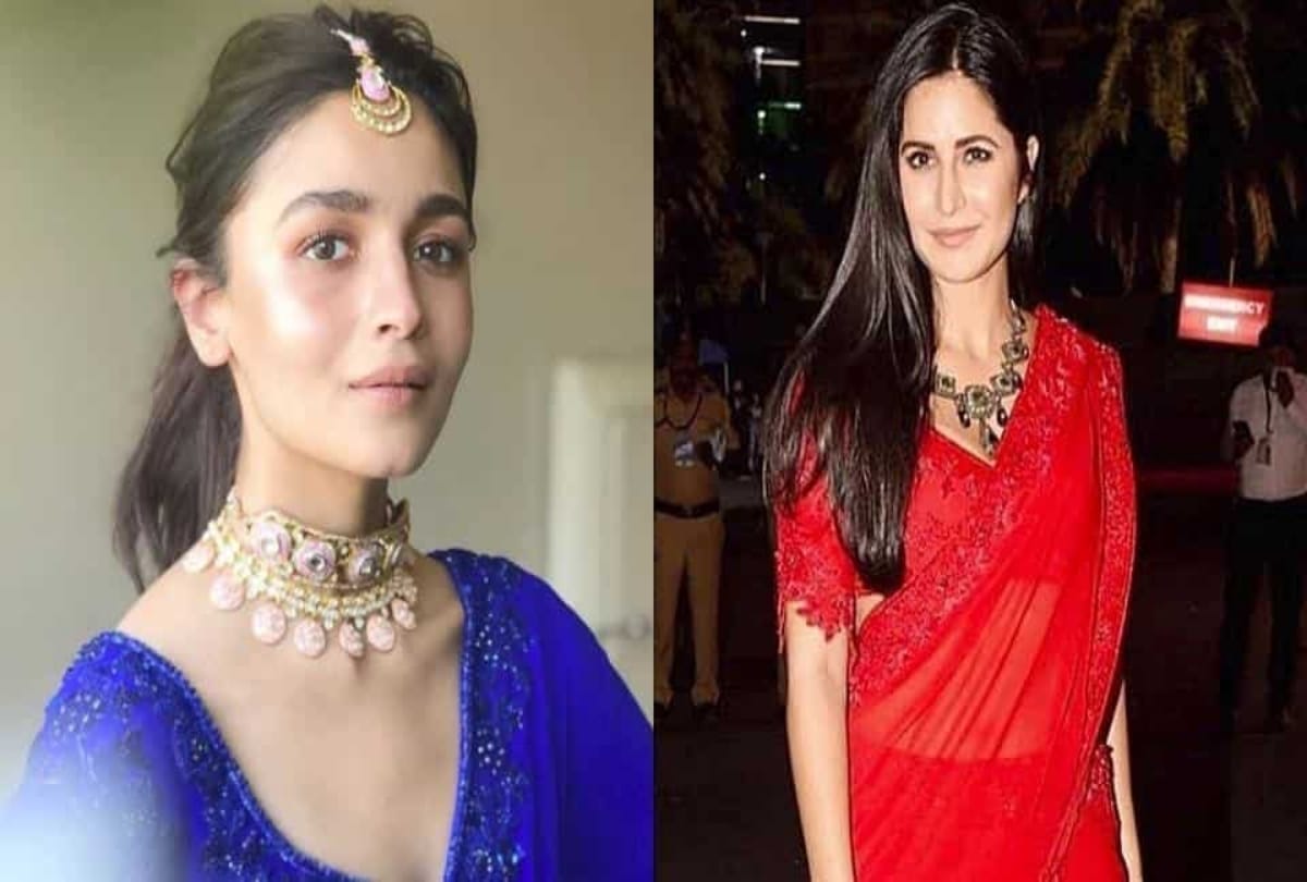 Alia Bhatt Katrina Kaif look stunning in same sharara saree