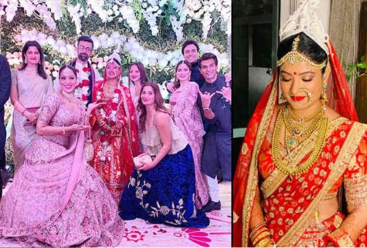bipasha basu sister vijayeta basu wedding reception photos viral karan singh grover also there