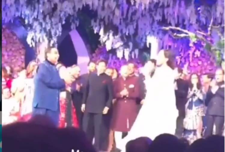 akash ambani and shloka mehta pre wedding celebration video viral